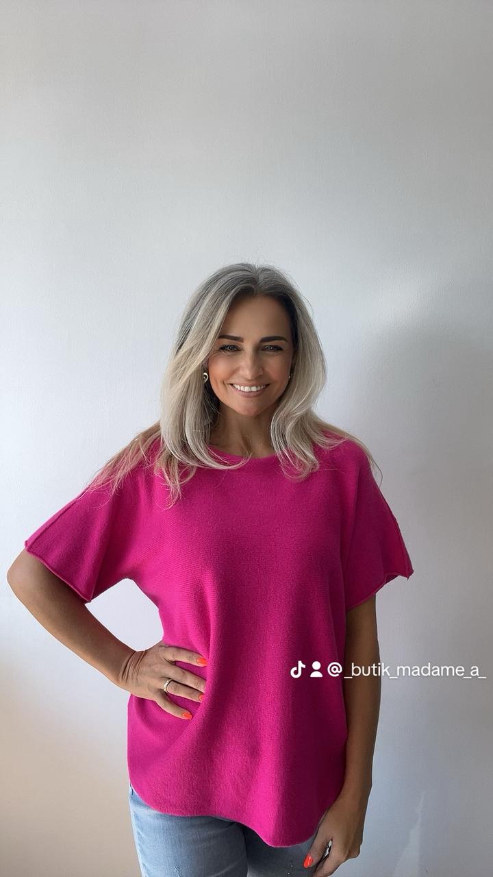 Sweter z krotkim rękawem