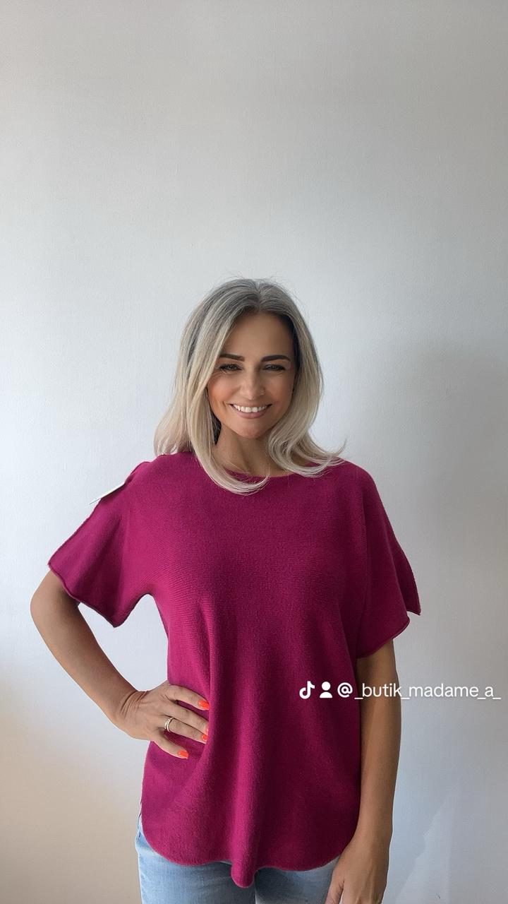 Sweter z krotkim rękawem