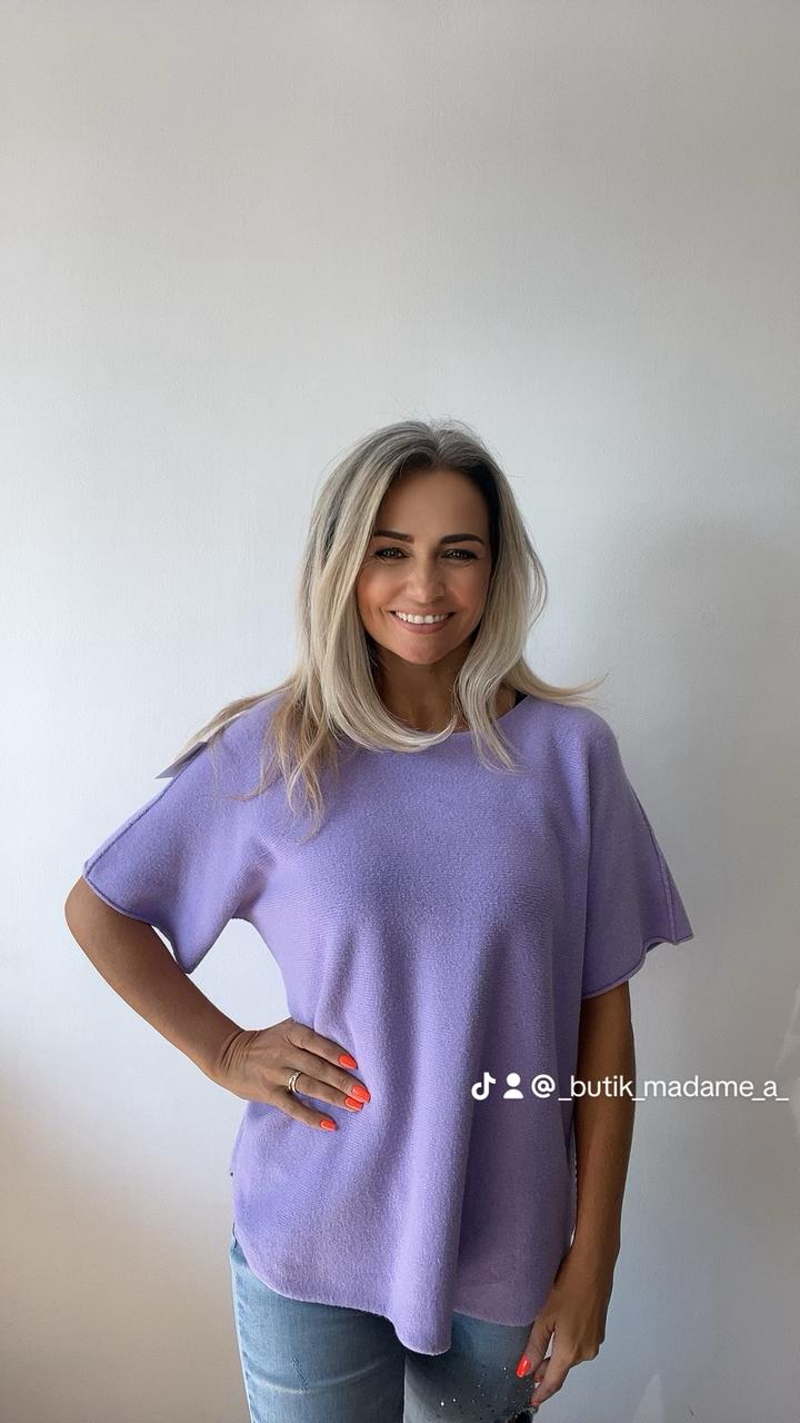 Sweter z krotkim rękawem