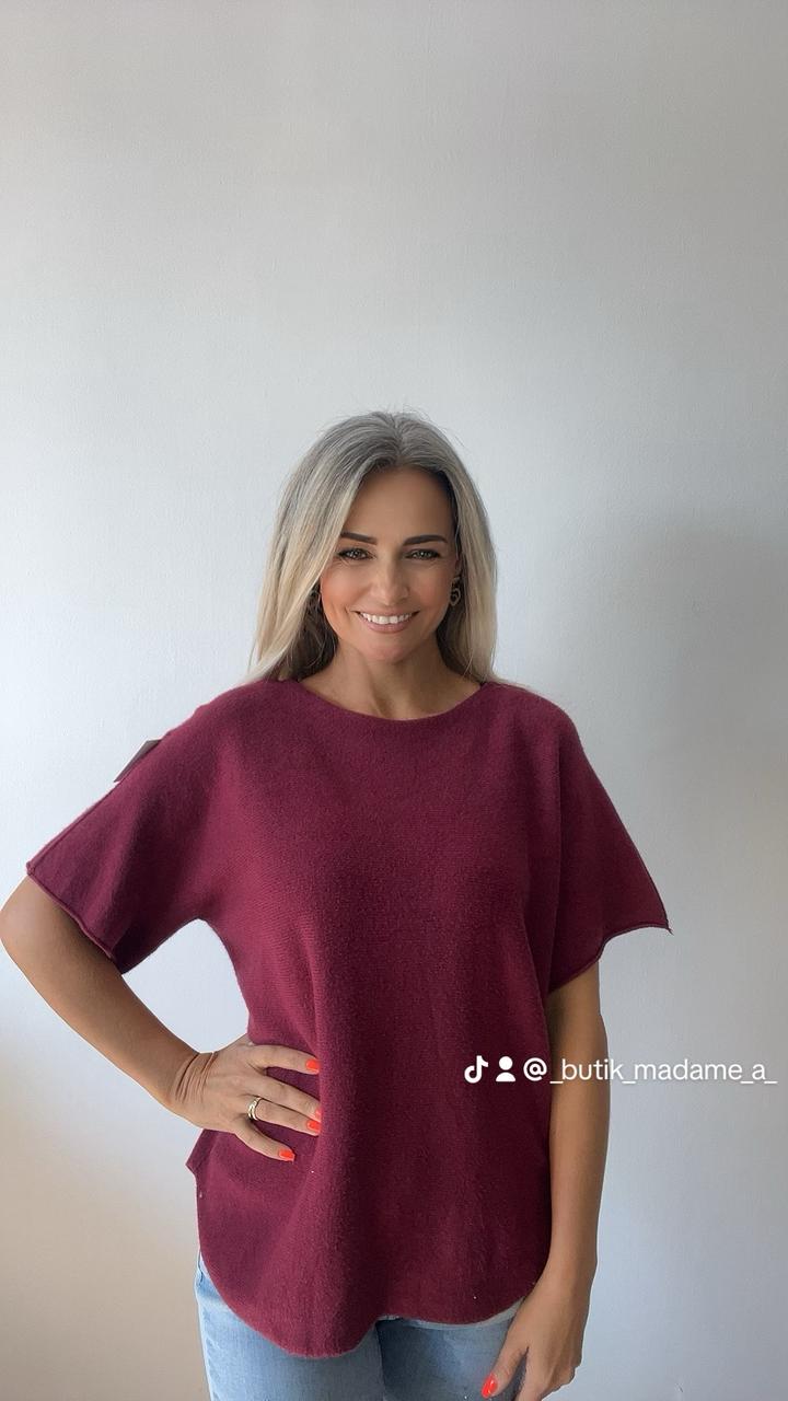 Sweter z krotkim rękawem