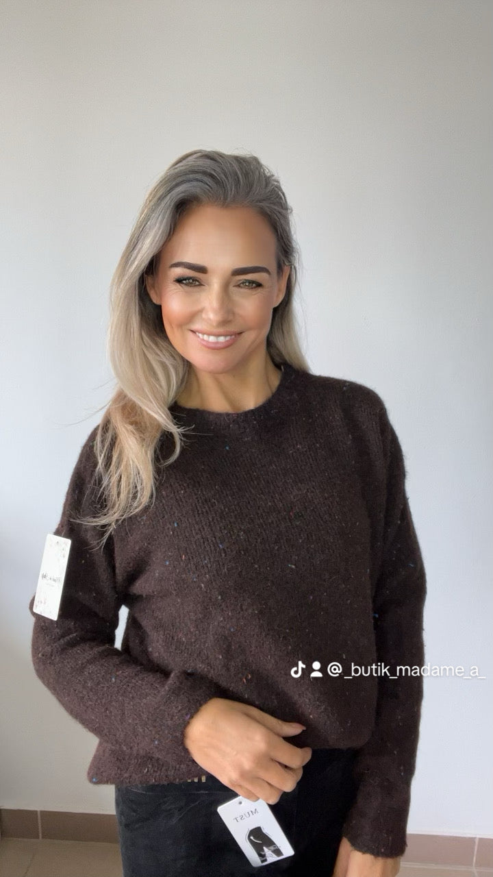 Melanżowy sweter oversize