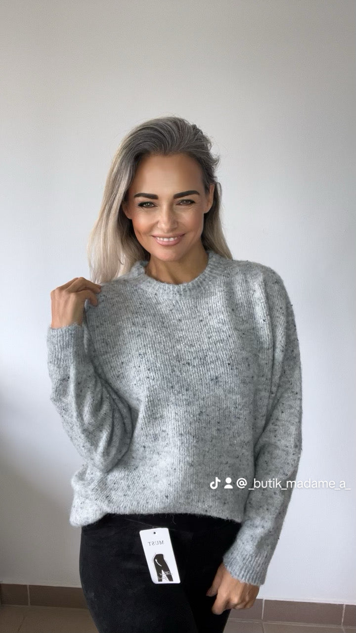 Melanżowy sweter oversize