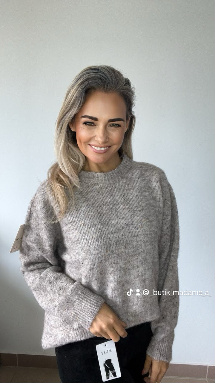 Melanżowy sweter oversize