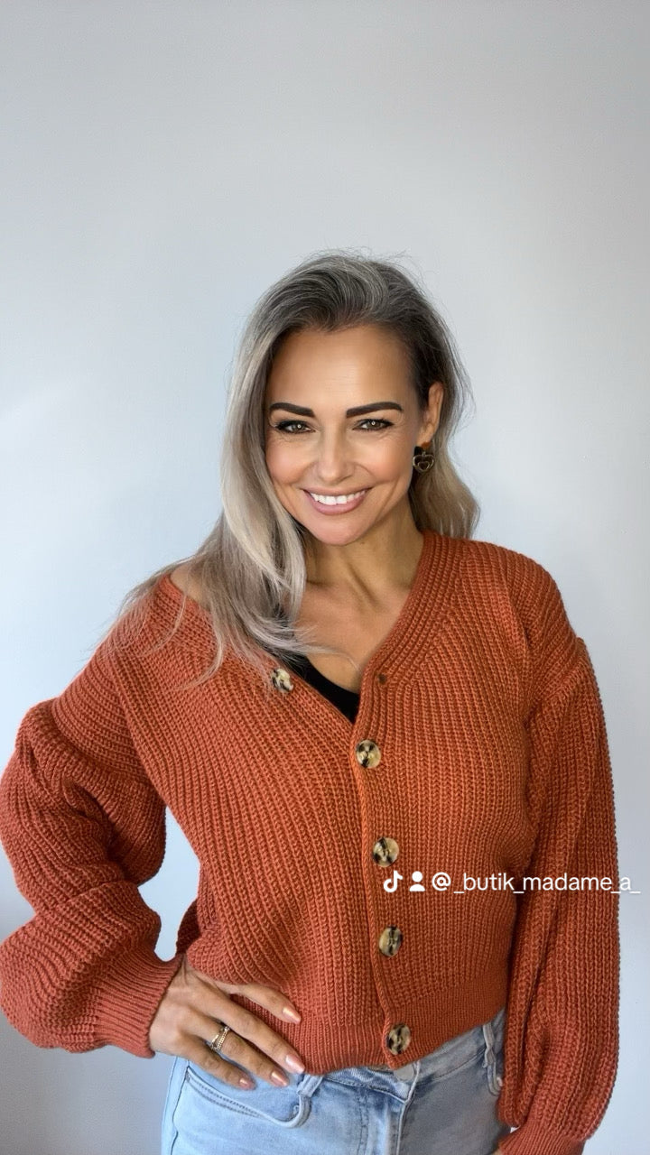 Krótki sweter rozpinany